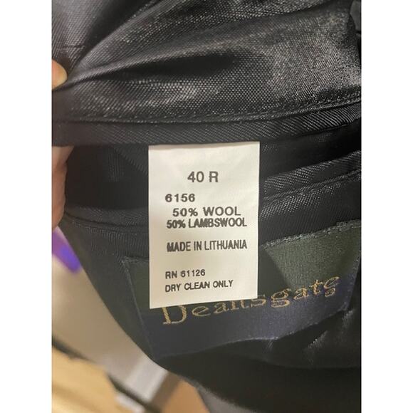 VINTAGE Tweed Sport Coat Mens 40R Brown Gray Herringbone Wool Lambs Wool Blend - Picture 8 of 12